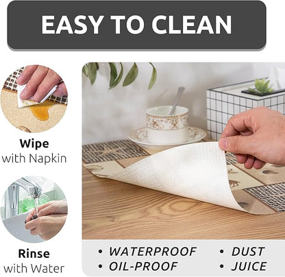 FIFTY FEET 12X120 Inch Shelf Liner for Kitchen Cabinets, PVC Drawer Liner for Dresser Non-Slip Bathroom, Non-Adhesive Cabinet Liner Washable (Beach)(6 Roll)