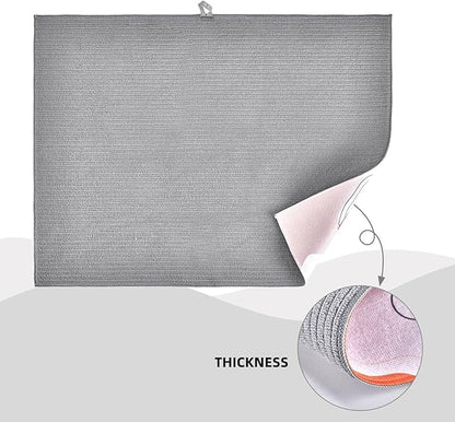 Barbecue Tools Dish Drying Mat 18x24 For Kitchen Counter Absorbent Microfiber Dishes Pad Dish Drainer Rack Mats Fast Dry Kitchen Accessories
