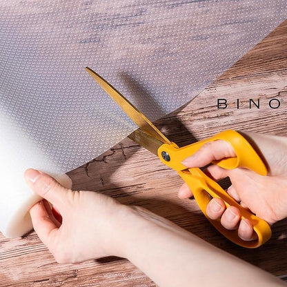 BINO | Non Adhesive Shelf Liner Roll - Dotted Clear, Non Slip Drawer and Shelf Liner for Kitchen Cabinets
