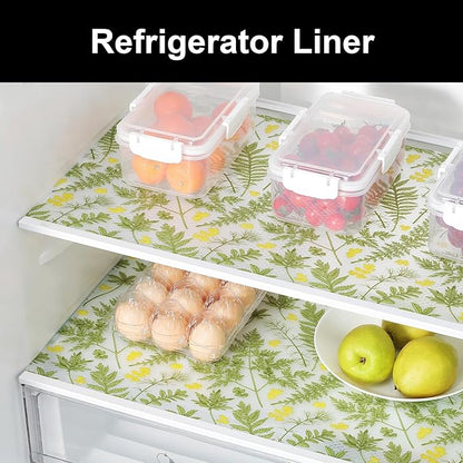 Cooyes Drawer Liner Shelf Liners for Kitchen Cabinets Refrigerator Liners Waterproof Kitchen Cupboard Liner Drawer Mats EVA Material Non Adhesive Fridge Liner for Shelves（17.5" W x 78.7" L）