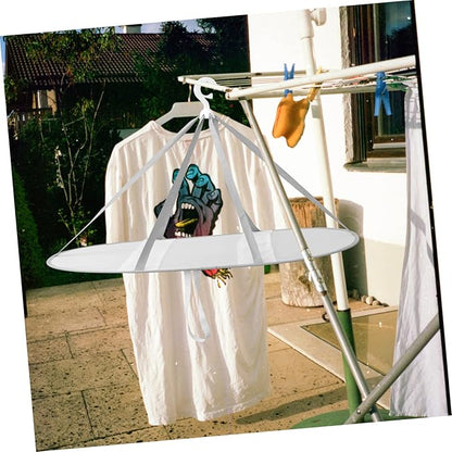 Large Foldable Mesh Clothes Drying Rack Grey Trim Hanging Dryer Net for T-Shirts and Sweaters Portable Laundry Drying Rack for Home and Travel