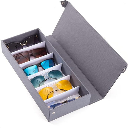 TRIUMPH VISION Sunglasses Organizer Storage Eyeglasses Holder - Multiple Glasses Case Box Eyewear Case with Lid