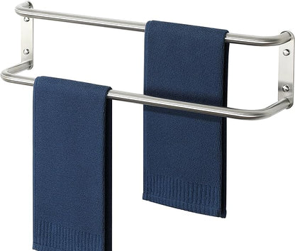 Alise Double Towel Bar,24 Inch Towel Racks for Bathroom, SUS304 Stainless Steel Towel Bar for Bathroom Wall,Quick Drying Bathroom Towel Holder Bath Towel Hanger,Brushed Nickel