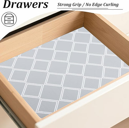 Kitchen Shelf Liner Non Slip 18 Inch X 20 FT Cabinet Liners for Shelves Waterproof Drawer Liners for Kitchen Cabinets Non Adhesive Cupboard Paper Liner for Bathroom Closet Fridge Dresser Pantry