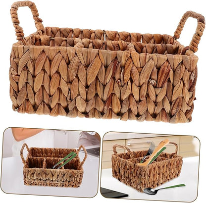 Alipis Organizing Pantry Baskets Woven Storage Holder for Cutlery Desktop Sundry Organizer Basket