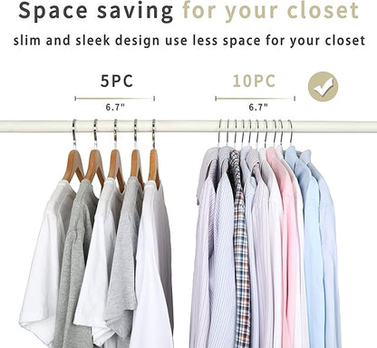 TOPIA HANGER Metal Hangers 20 Pack, Adult Clothes Hangers Space Saving & Non Slip Rubber Coated, Heavy Duty Wire Hanger for Coat,Shirt,Strap Dress,Ivory-CT12I