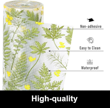 CooyesFridge Liners Shelf Liner for Kitchen Cabinets Refrigerator Liners Waterproof & Oil-Proof Kitchen Cupboard Liner Non Adhesive Drawer Mats EVA Material for Shelves（11.8" W x 360" L）