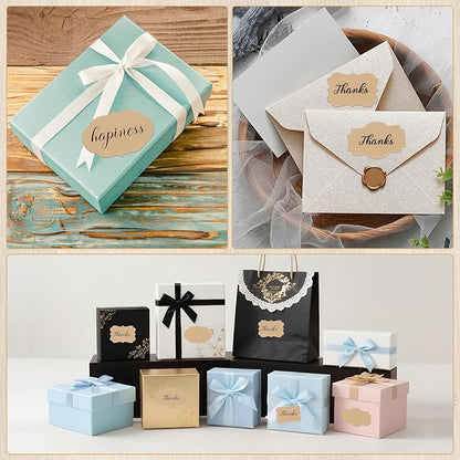 300 Pcs Gift Tags Stickers Name Labels Stickers, 2×3 Inch Self-Adhesive Handmade Bottle Jar Labels for Presents Decoration Jars Craft