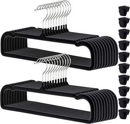 Velvet Pants Hangers 20 Pack,Premium Non Slip Velvet Hangers,Thin Space Saving Slim Clothes Hangers with 360° Swivel Hook,13.77inch