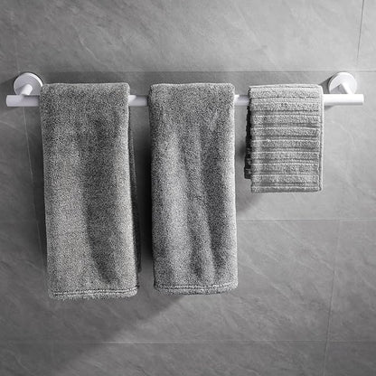 GERZWY 24-Inch Bathroom Towel Bar Modern Round Style Bath Towel Bar SUS 304 Stainless Steel Wall Mount, White