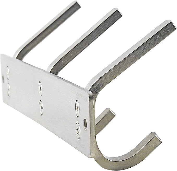 WEBI Heavy Duty SUS 304 Coat Bath Towel Hanger Rail Bar, 3 Hooks, for Bedroom, Bathroom, Foyers, Hallways, Entryway, Great Home, Office Storage & Organization, Brushed Finish, 2 Pack