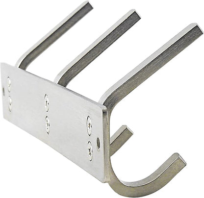 WEBI Heavy Duty SUS 304 Coat Bath Towel Hanger Rail Bar, 3 Hooks, for Bedroom, Bathroom, Foyers, Hallways, Entryway, Great Home, Office Storage & Organization, Brushed Finish, 2 Pack