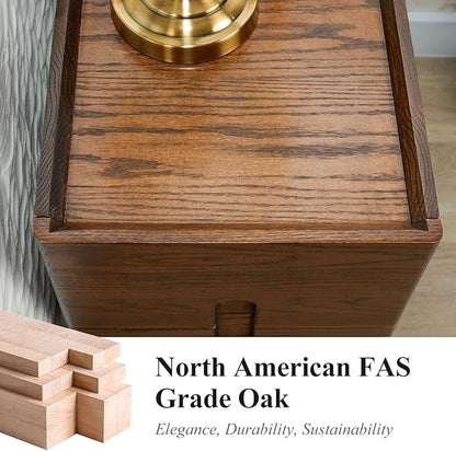 Cttasty Narrow Nightstand, Mid Century Modern Nightstand, Solid Wood Bedside Table, Side Table witn Drawers (Walnut, 11.81inches)