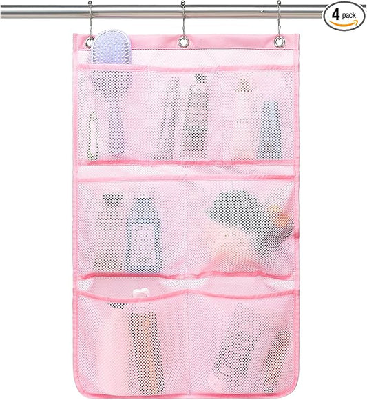 Fammart Mesh Shower Caddy Hanging, Quick-Drying Shower Organizer with 7 Pockets, Portable Bathroom Organizers and Storage for Shampoo, Soap, Loofah, Travel, and Cruise Essentials