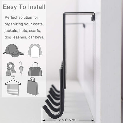 WEBI Over The Door Hooks for Hanging,Door Hanger,Over Door Towel Rack,Door Coat Rack for Towels,Hats,Back of Bathroom,Bronze,2 Packs