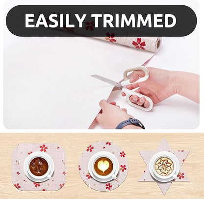 RAY STAR 12X120 Inch Shelf Liner for Kitchen Cabinets, Non-Adhesive Cabinet Liner Washable, PVC Drawer Liner for Dresser Non-Slip Bathroom (Red Floral)(5 Roll)
