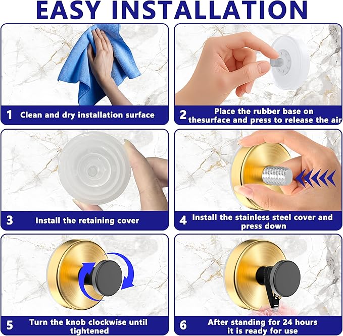 Suction Cup Hooks for Shower,Wreath Hanger for Front Door,Removable No Drill Towel Loofah Hooks,Upgraded 15 lbs Strong Suction for Bathroom,Wall,Glass,Stainless Waterproof- Black Gold 2 Pcs