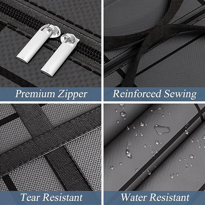 4Pack Extra Large Heavy Duty Moving Bags with Zippers & Reinforced Handles Heavy-Duty Storage Totes – Moving Boxes for Clothes, College Supplies, and Moving – Waterproof & Foldable (Large)