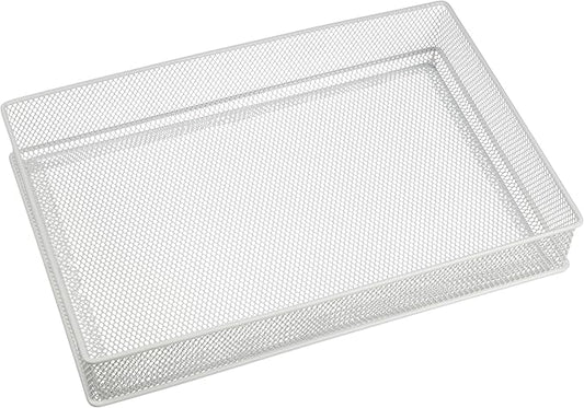 YBM HOME White Mesh Desk Drawer Organizer Tray for Home and Office - Multipurpose Storage Holder