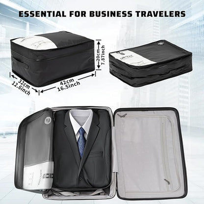 ONTYZZ Vacuum Compression Bag 20 inch Space Saver Bags Travel Case with IP67 Waterproof Zipper for Business Trip, One Bag Black
