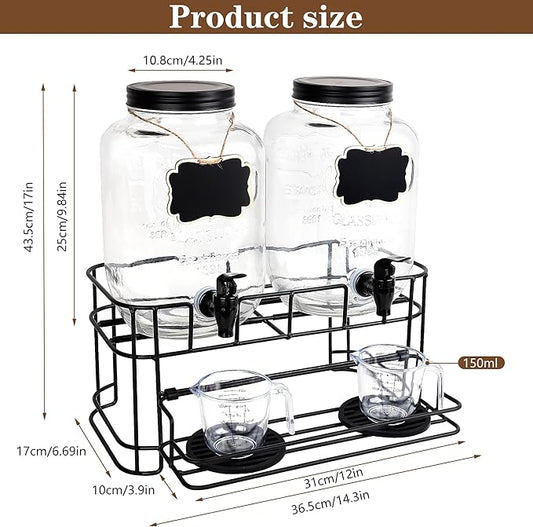 2 set 1 Gallon Laundry Detergent Dispenser with Stand, laundry organization and storage,Liquid Laundry Detergent Dispenser for Laundry Room
