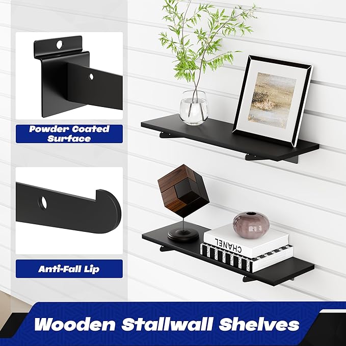 35-Piece Metal Slatwall Accessories Set for Garage Storage, Includes Wire Baskets, Heavy-Duty Hooks, Shelves & Bins, Fits Standard Slatwall Panels