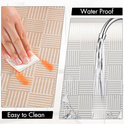 Cooyes Shelf and Drawer Liner for Kitchen Cabinets – Non-Adhesive, Waterproof, Non-Slip Cabinet Liners for Scratch Protection, Desk, Refrigerator, Shelves, Drawers with Modern Pattern