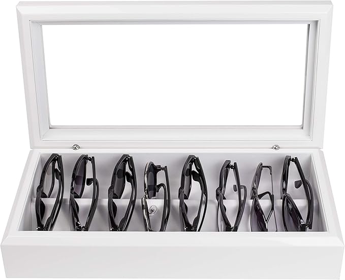 OYOBox Maxi Luxury Eyewear Organizer, Lacquered Wood Box for Glasses + Sunglasses