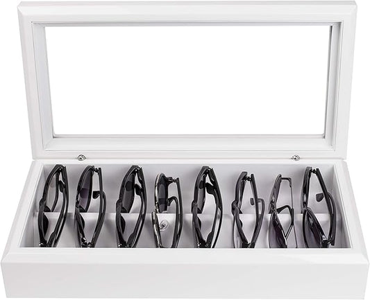 OYOBox Maxi Luxury Eyewear Organizer, Lacquered Wood Box for Glasses + Sunglasses