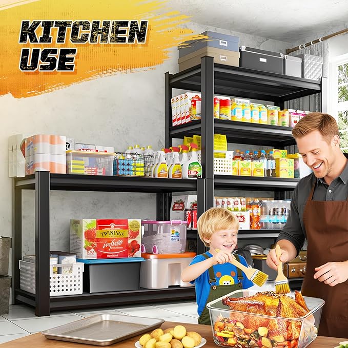 72" H Garage Storage Shelves 5-Tier,Garage Storage System Shelves Adjustable 2000LBS,Storage Shelving for Basement,Pantry,Kitchen,Warehouse,72" H x 59" W x 19.6" D