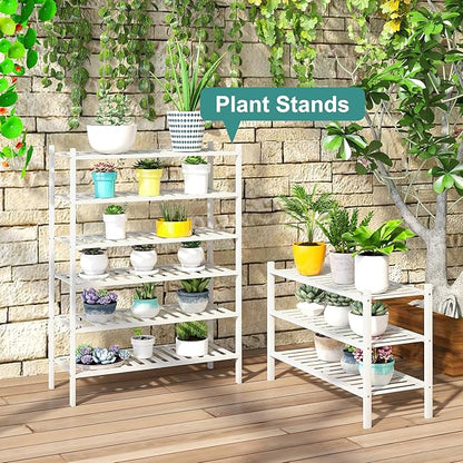 White Shoe Rack, 3-Tier Bamboo Wood Shoe Rack for Closet, Entryway & Hallway, and Stackable Shoe Shelf Storage Organizer for Indoor and Outdoor
