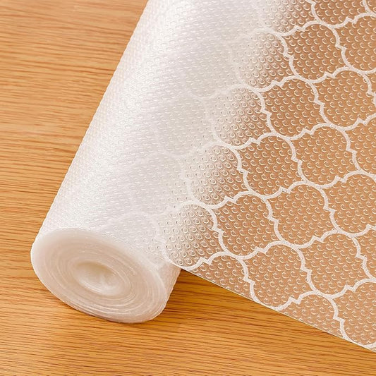 Cooyes Shelf Liner for Kitchen Cabinets – Non-Adhesive Waterproof Drawer Liner – Durable EVA Material Easy-to-Cut Shelf Paper for Refrigerator, Cupboard, Dresser with Modern Pattern