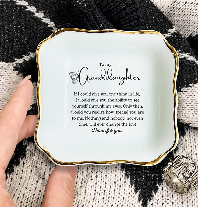 Granddaughter Gift, Ring Dish, Gift for Granddaughter, Granddaughter Birthday Gift, Granddaughter Wedding Day Gift, Gift from Grandma, Granddaughter Present, to My Granddaughter