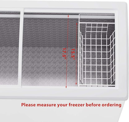 Chest Freezer Organizer Bins, Deep Freezer Basket Storage Wire Metal Hanging Baskets 17.5inch 2Packs