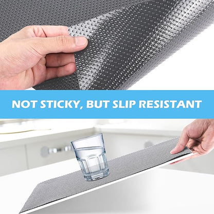 Drawer Liners, Waterproof Shelf Liner, Anti-Slip Non-Adhesive BPA Free Kitchen Cupboard Cabinet Liner Refridge Fridge Mats Sink Protector Strong Durable for Home (Grey/23.6in x 20Ft)