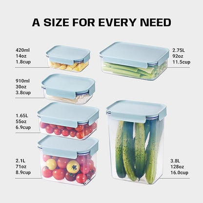 LocknLock HPL405H Classic-Plus Plastic Food Storage Container with Lid for Kitchen, Lunch, Meal Prep, and Leftovers, BPA-Free, Airtight, Leakproof, Microwave, Dishwasher, Freezer-Safe, 3.8L