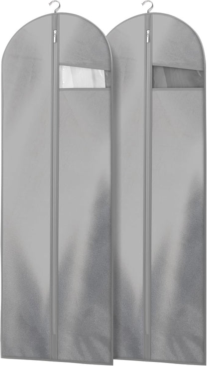Garment Bags for Travel and Closet Storage with Zipper, 65'' Long Dress Bag for Gowns Long