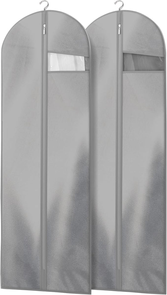 Garment Bags for Travel and Closet Storage with Zipper, 65'' Long Dress Bag for Gowns Long