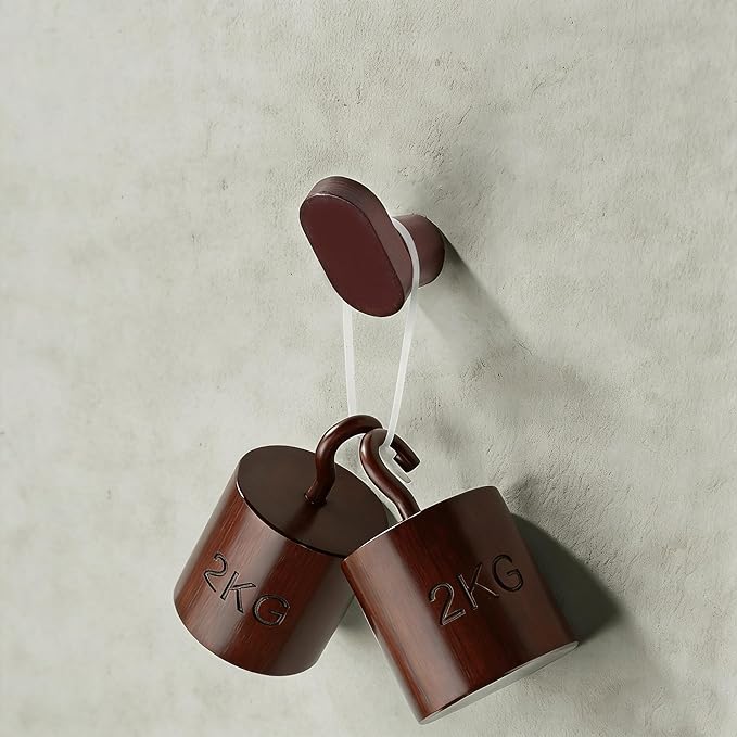 DELITON Coat Hooks Wall Mount, 4 Pack Wood Wall Hooks Rustic Heavy Duty, Decorative Wall Utility Hooks for Hanging Coats, Robe, Bag, Key