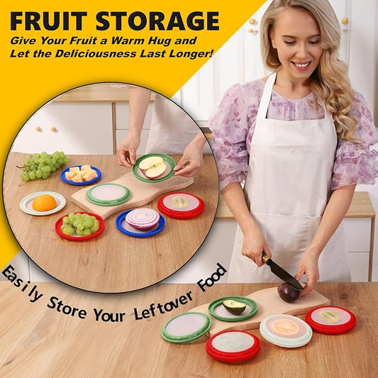 Erehere 4-Piece Airtight Food Storage Containers Set – Avocado Saver, Onion Keeper, Silicone Kitchen Organizers for Fridge, Reusable & Leak-Proof to Lock in Freshness