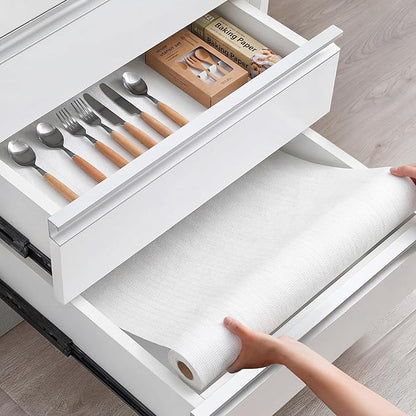 Tinideya 6 Rolls Shelf Liner for Kitchen Cabinet, Non Adhesive Non Slip Shelf Paper Waterproof Washable Easy to Cut Drawer Mat for Kitchens Cupboard Shelve Bathroom Protector Liner(12 Inx20 ft)