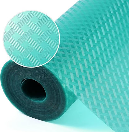 Blue Shelf Liners for Kitchen Cabinets Refrigerator Liners Waterproof & Oil-Proof Kitchen Cupboard Liner Drawer Mats EVA Material Non Adhesive Washable Fridge Liner for Shelves 35.4 x 236.2 Inches