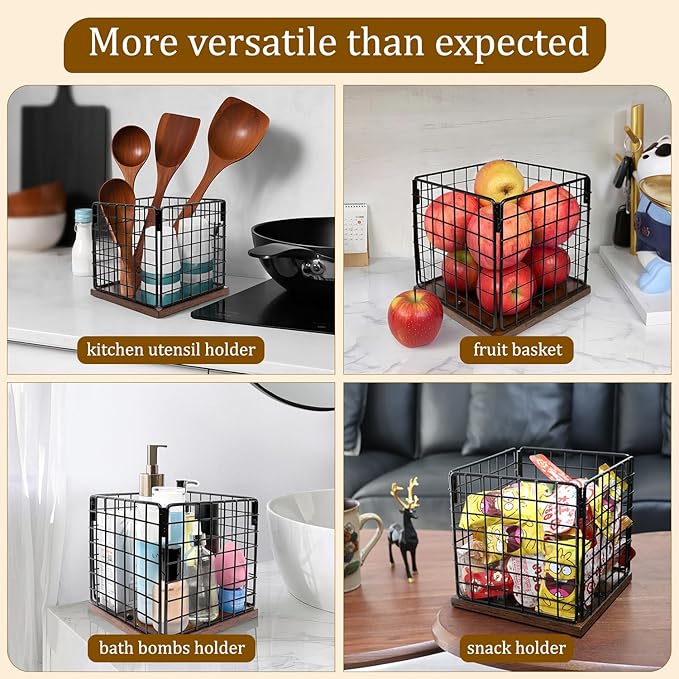 Coffee Pod Holder Basket-Sturdy Coffee Pod Holder Organizer Large Capacity Storage Basket for Kitchen Countertop Office Desktop