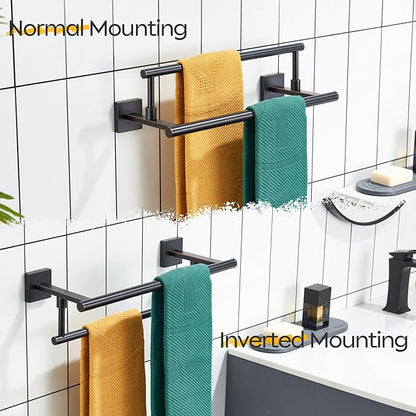 KOKOSIRI Hand Towel Bar 16-Inch Towel Holder Bathroom Rack for Bath Cabinet Towel Rails Oil Rubbed Bronze Stainless Steel B5009ORB-L16