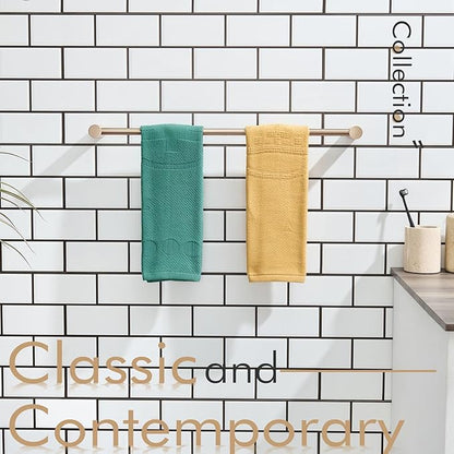 KOKOSIRI Bath Towel Bar 20-Inch Hand Towel Holder Single Rail for Lavatory and Bathroom Wall Mounted Champagne Bronze Stainless Steel, B4007CPG-L20