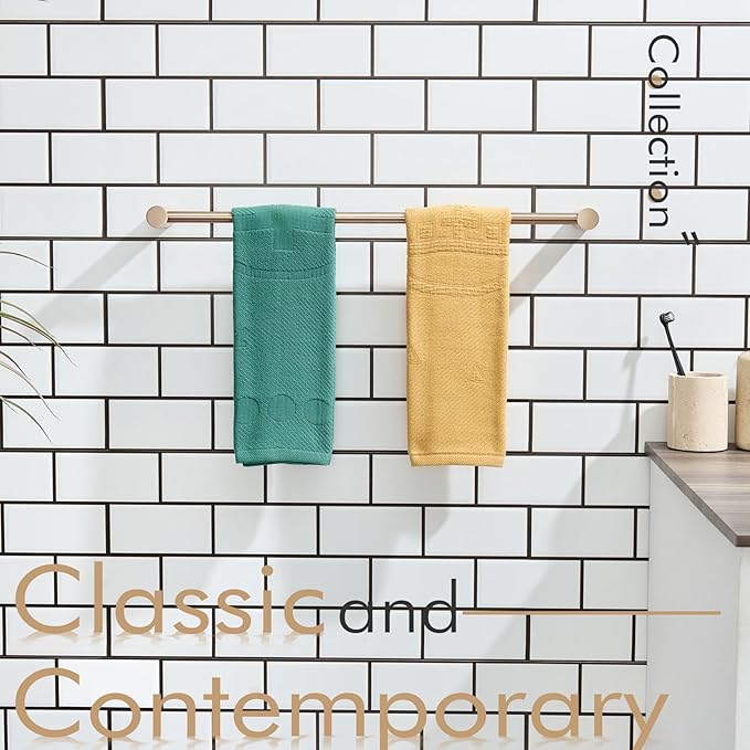 KOKOSIRI Bathroom Towel Rack Wall Mounted 24'' Bath Towel Bar Holder for Bathroom Hardware Accessories Champagne Bronze Stainless Steel, B4007CPG-L24