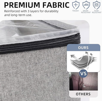 TAILI Under Bed Vacuum Storage Bags for Comforters and Blankets, Save 80% Space, Large Capacity Foldable Under Bed Storage Box for Quilts Pillow Blankets Linen, 41" x 17.7" x 6", Jumbo Vacuum Seal