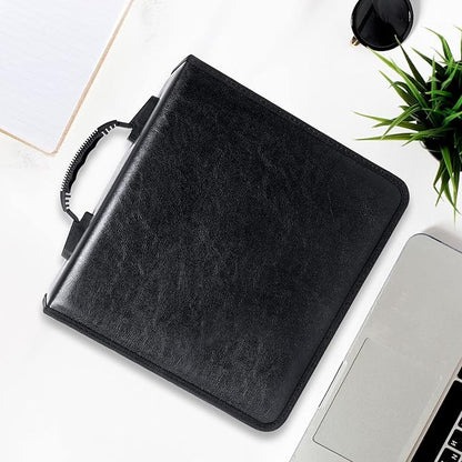CD/DVD Case Binder - 400 Capacity Disc Storage Holder, Black PU Binder