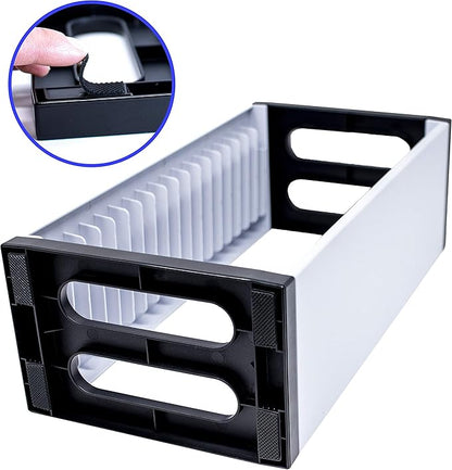 ADZ Game Storage Tower – Stores 36 Games or Blu-Ray Disks – Game Holder Rack for PS4, PS5, Xbox One, Xbox Series X/S Games and Blu-Ray Discs (White)