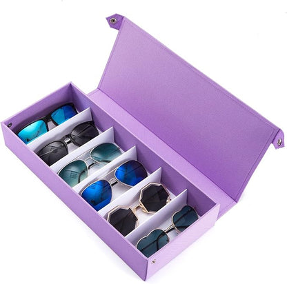 TRIUMPH VISION Sunglasses Organizer Storage Eyeglasses Holder - Multiple Glasses Case Box Eyewear Case with Lid